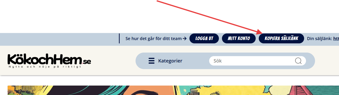 Kopiera säljlänk